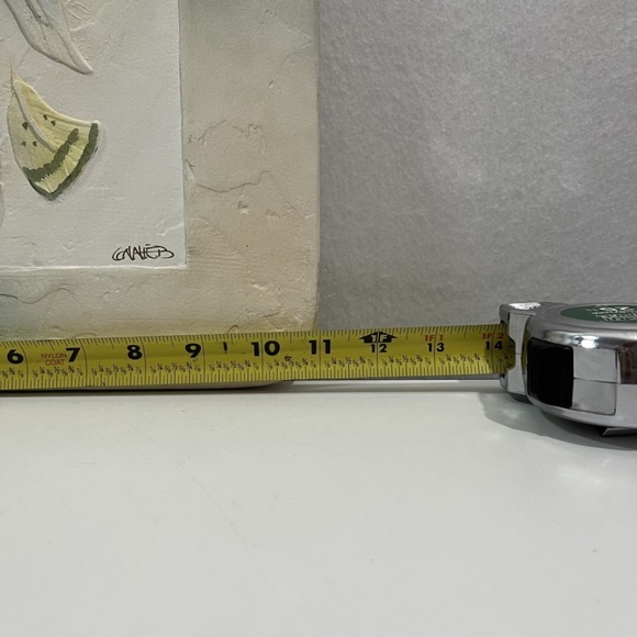 Original 3D Feather Mixed Media Art Signed CANALES Textured Wall Decor - Picture 11 of 13